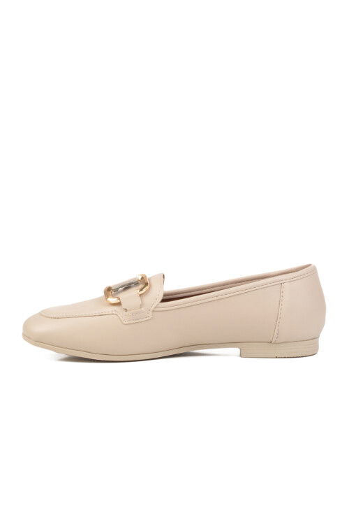 Cream Thin Sole Light Womens Ballerinas B-36 Z