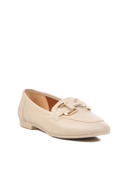Cream Thin Sole Light Womens Ballerinas B-36 Z