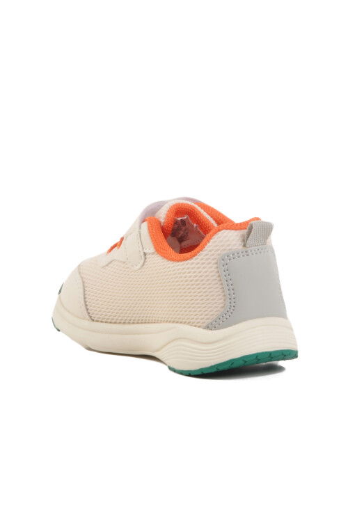 Krem Cırtlı Fileli Hafif Unisex Çocuk Spor Ayakkabı 1931 İ