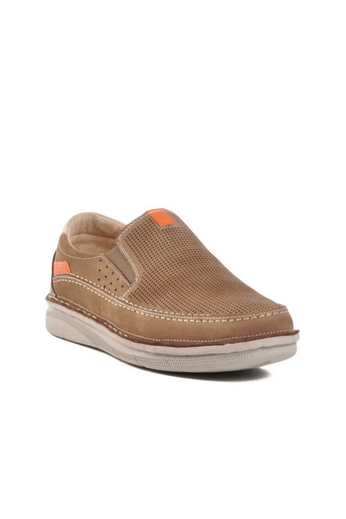 Sand Nubuck Genuine Leather Mens Casual Shoes 2628 M