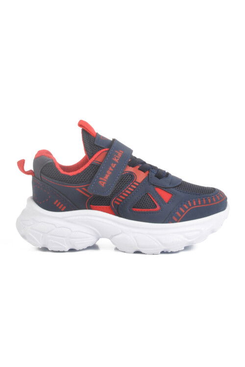 Navy Blue Velcro Mesh Unisex Kids Sports Shoes 1500 P