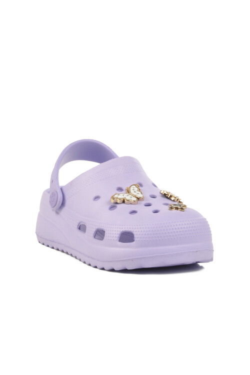 Lilac Lightweight Girls Sabo Slippers 205 F