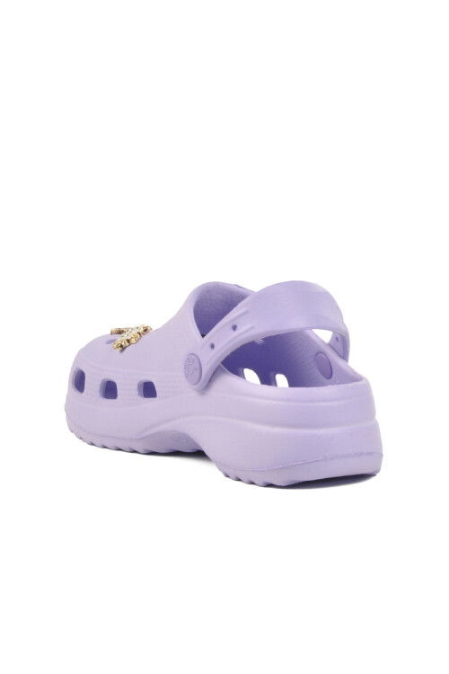 Lilac Lightweight Girls Sabo Slippers 205 F