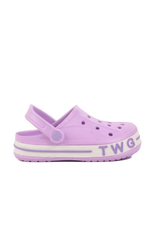 Lilac Eva Lightweight Womens Sabo Slippers TWG-216 G