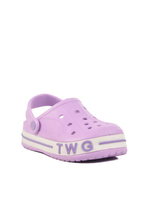 Lilac Eva Lightweight Womens Sabo Slippers TWG-216 G