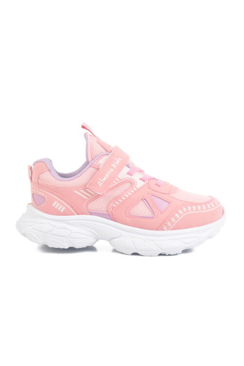 Pink Velcro Mesh Girls Sneakers 1500 F