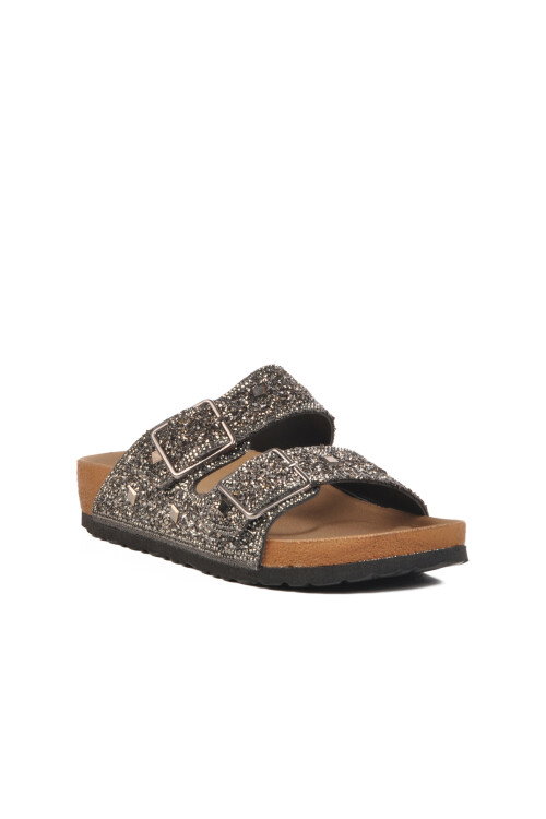 Platinum Stone Embroidered Lightweight Womens Slippers PC-7552 Z