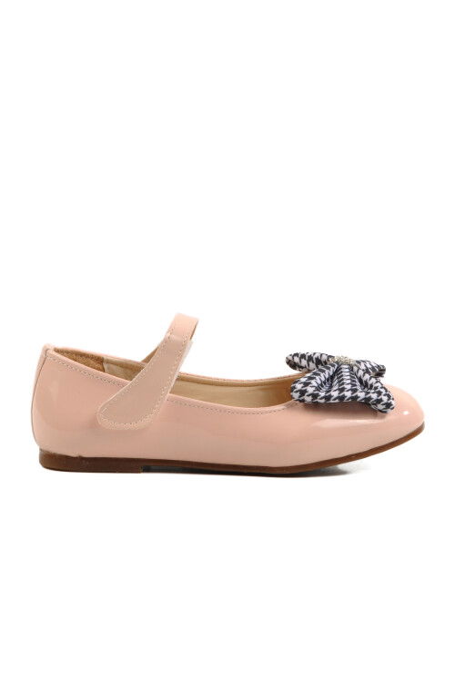 راقصة باليه من الجلد اللامع للفتيات مع شريط فيونكة 180 بنسًا