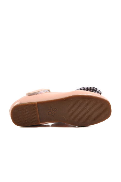 راقصة باليه من الجلد اللامع للفتيات مع شريط فيونكة 180 بنسًا