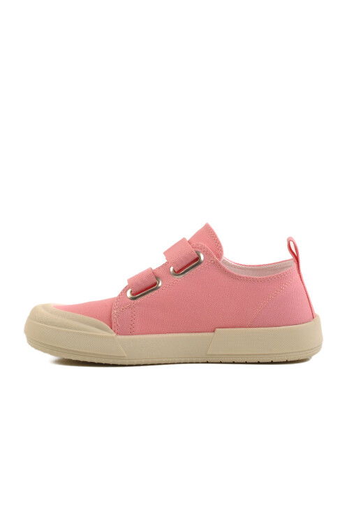 Powder Velcro Linen Girls Sneakers 545 F