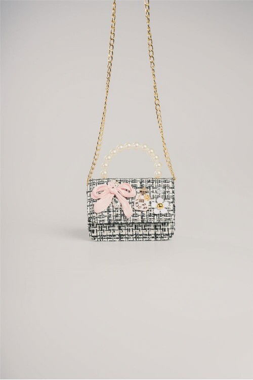 Black and White Womens Hand and Shoulder Bag 17942