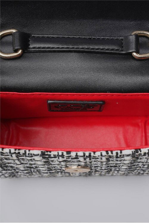 Black and White Womens Hand and Shoulder Bag 17942