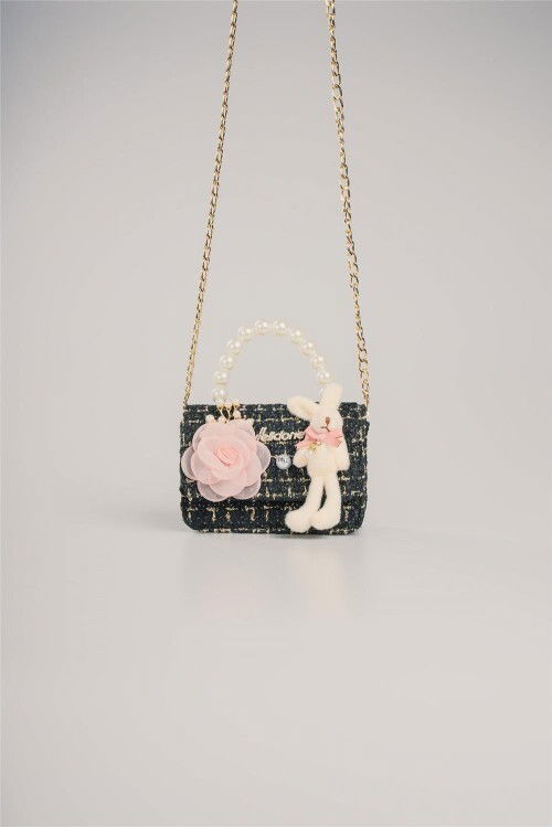 Black and White Womens Hand and Shoulder Bag 17944