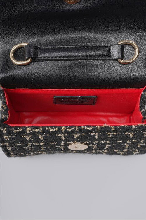 Black and White Womens Hand and Shoulder Bag 17944