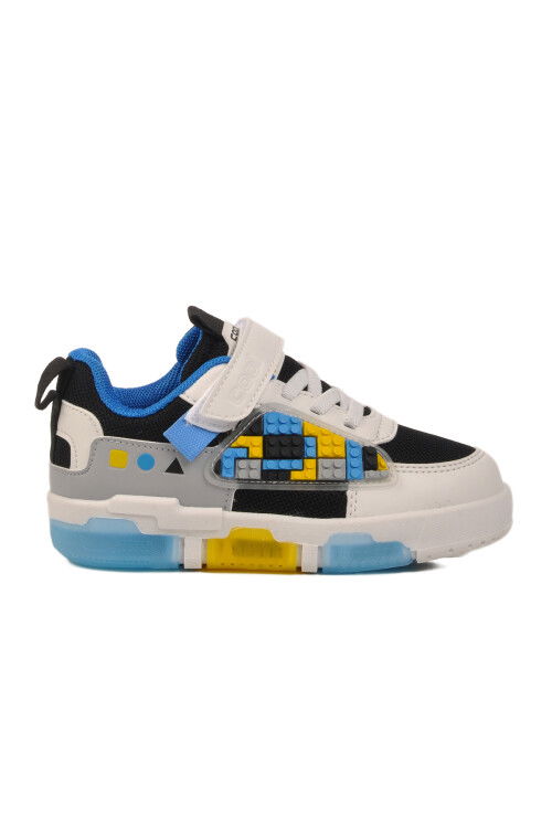 Black Velcro Light Up Unisex Kids Sneakers Legos P