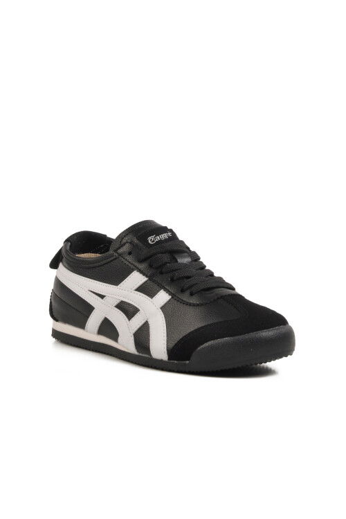 Black Lace-Up Unisex Sneakers E-2012 G