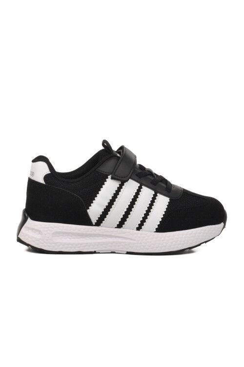 Black and White Velcro Boys Sneakers 1876 F