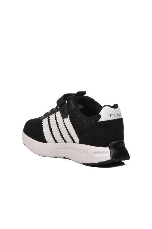 Black and White Velcro Boys Sneakers 1876 F