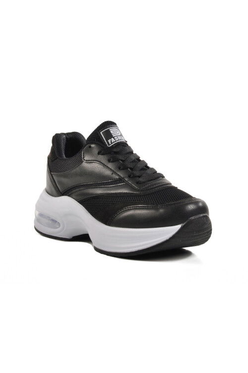 Black and White Mesh Lightweight Air Sole Womens Sneakers 185 G