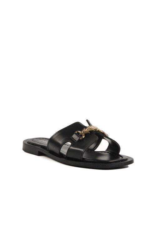 Black Light Thin Sole Womens Slippers 246041 Z