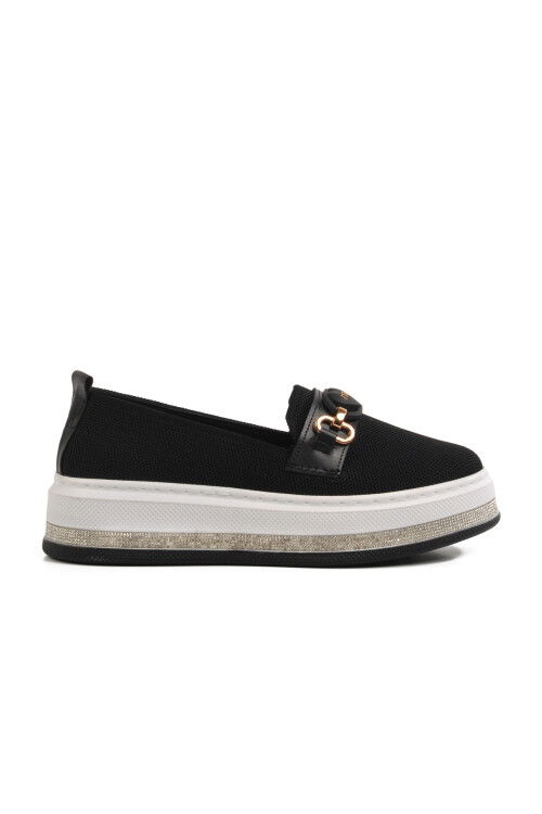 Black Light Linen Womens Casual Shoes 261195 Z