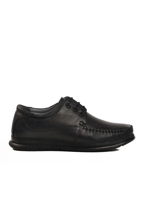 Black Genuine Leather Mens Casual Shoes 126 M
