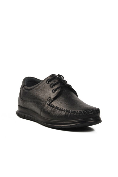Black Genuine Leather Mens Casual Shoes 126 M