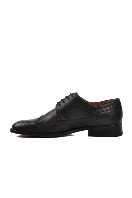 Black Genuine Leather Mens Classic Shoes 02947 M
