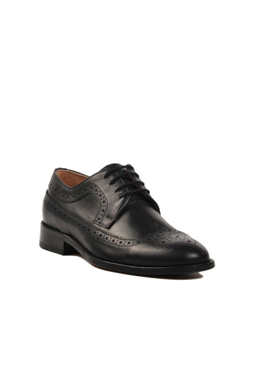 Black Genuine Leather Mens Classic Shoes 02947 M