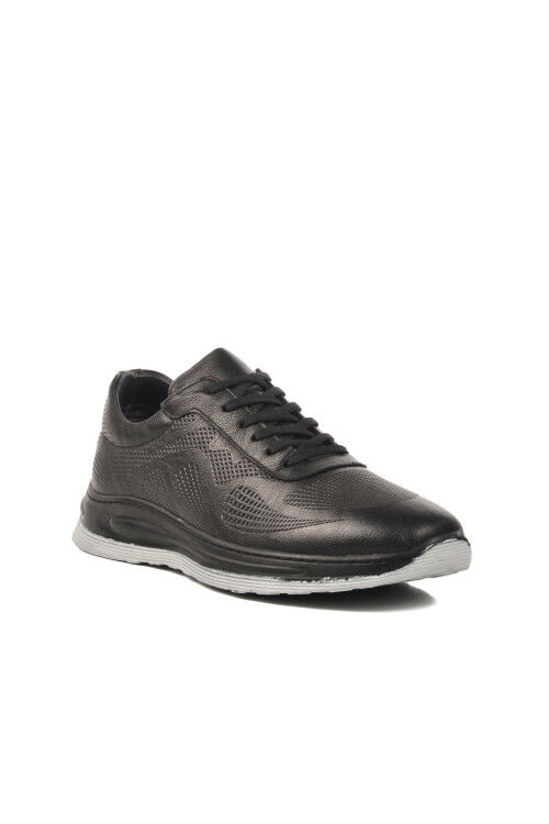 Black Genuine Leather Mens Casual Shoes 402 M