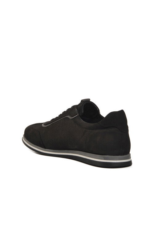 Black Genuine Leather Mens Casual Shoes Triper M