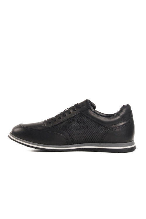 Black Genuine Leather Mens Casual Shoes Mika M