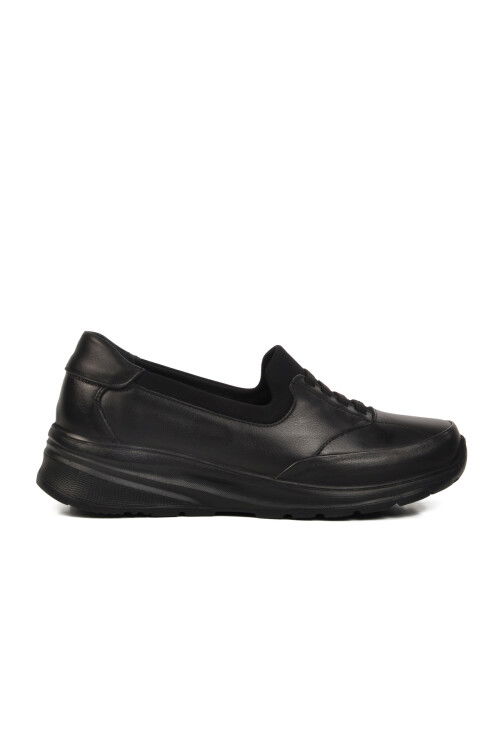 Black Genuine Leather Womens Casual Shoes 0044 Z
