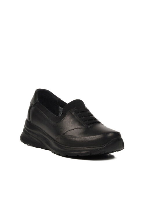 Black Genuine Leather Womens Casual Shoes 0044 Z