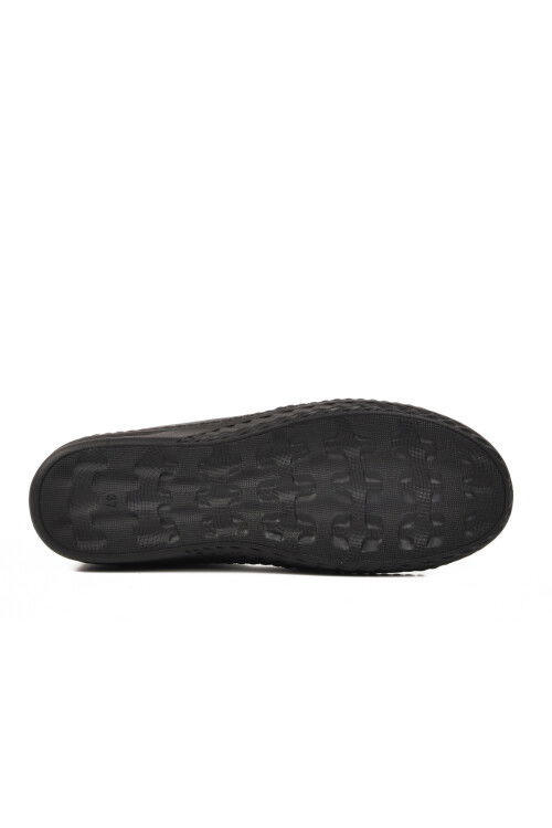 Black Genuine Leather Womens Casual Shoes 04132 Z