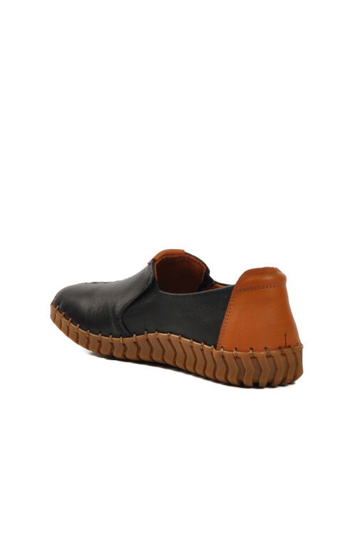 Black Genuine Leather Womens Casual Shoes 2010725Y Z