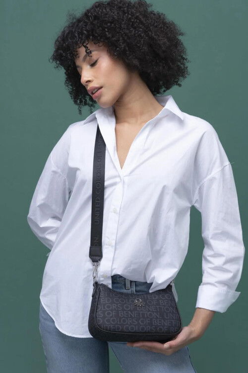 Black Womens Hand and Shoulder Bag BNT-1291