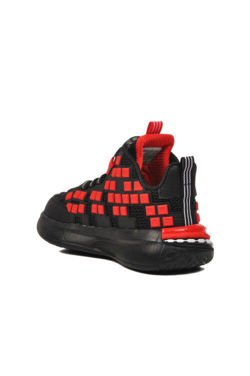 Red Fishnet Laced Ankle Boys Sneaker 1974 F