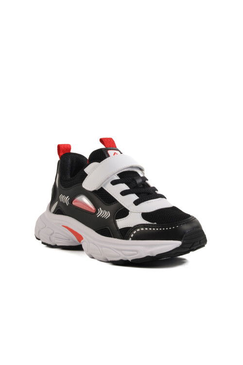 حذاء رياضي خفيف الوزن للأولاد من شبكة فيلكرو باللون الأسود 1866 F