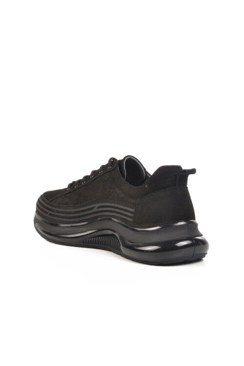 Black Nubuck Genuine Leather Mens Casual Shoes 1004 M