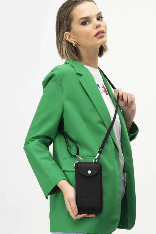 Black Shoulder Strap Womens Wallet/Bag BNT-1213