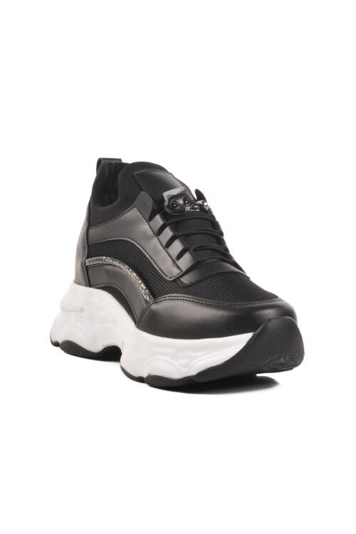Black High Sole Womens Sneaker 6064 Z
