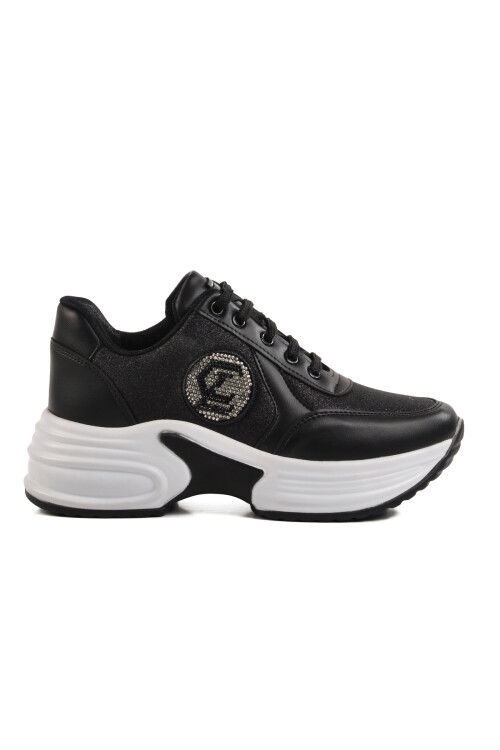 Black High Sole Womens Sneakers 5016 Z