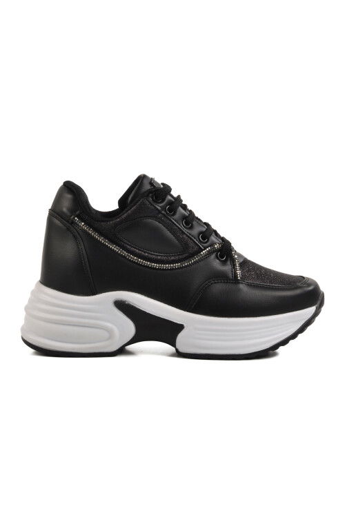 Black High Sole Womens Sneakers 6031 Z