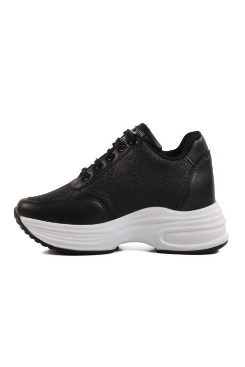 Black High Sole Womens Sneakers 6031 Z