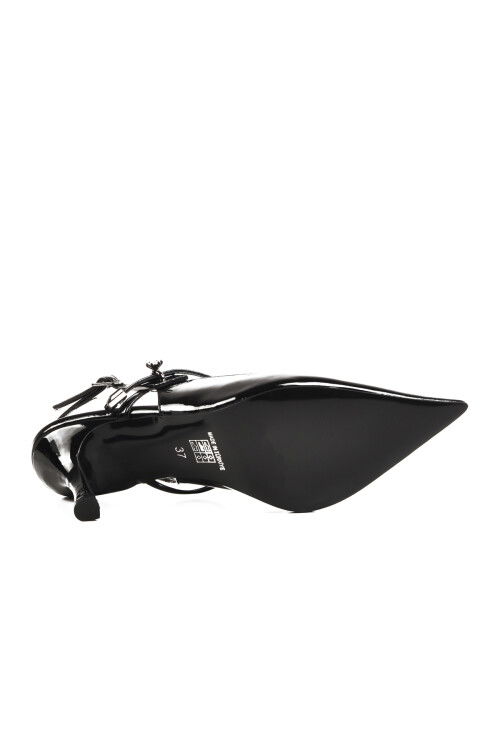 Black Thin Heeled Womens Evening Shoes 658228 Z