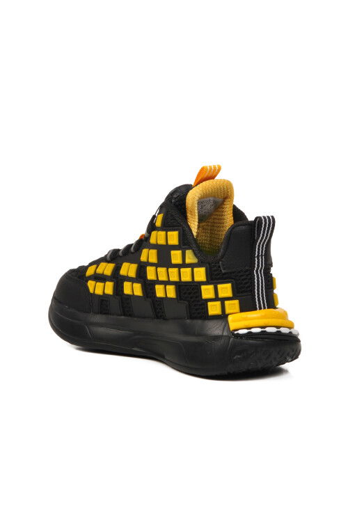 حذاء رياضي أصفر برباط شبكي للكاحل للأولاد موديل 1974 F