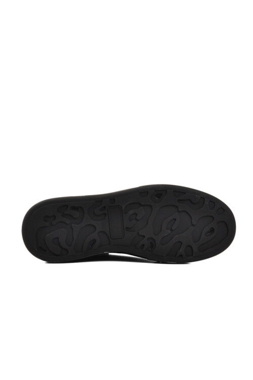 Black Genuine Leather Mens Sneakers 152-21028 M