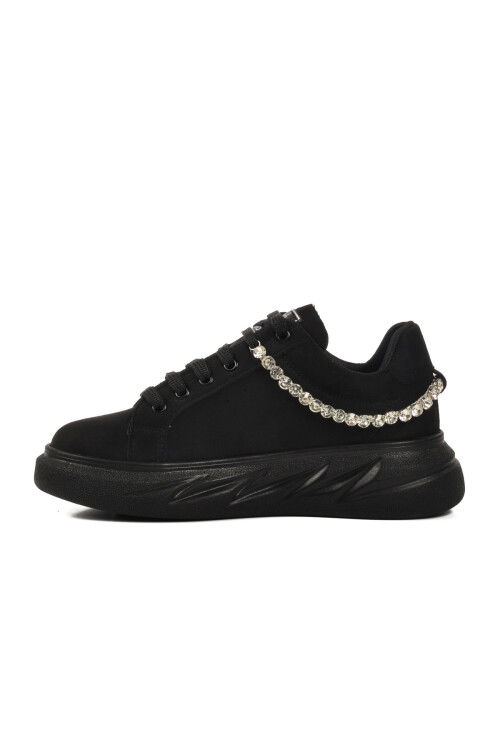 Black Suede Womens Sneakers Lady 7081 Z