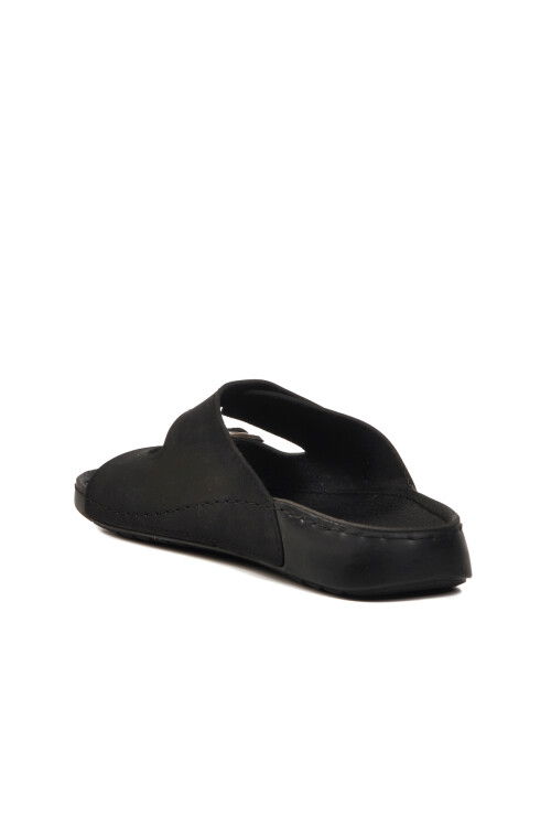 Black Double-Strap Lightweight Mens Slippers 80-004 M